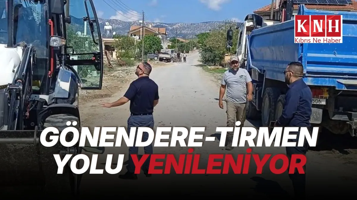 Gönendere-Tirmen anayolunda yenileme çalışmaları sürüyor