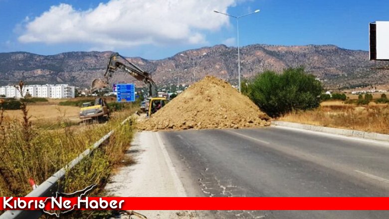 Lefkoşa – Girne yolunda menfez köprü yapılıyor