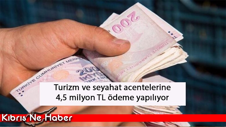 Turizm ve seyahat acentelerine 4,5 milyon TL ödeme yapılıyor