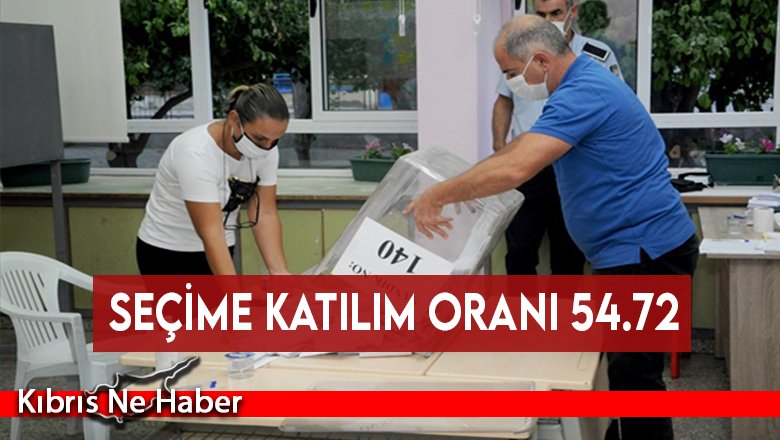Seçime katılım oranı 54.72