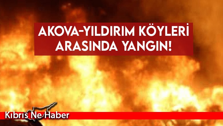 Akova-Yıldırım köyleri arasında yangın!