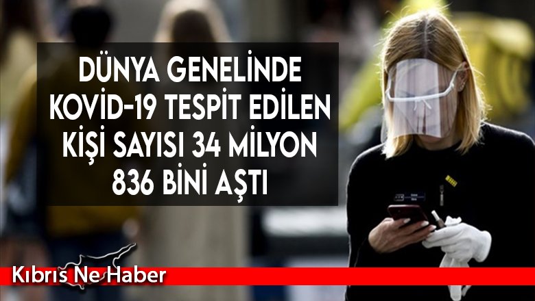 Dünya genelinde kovid-19 tespit edilen kişi sayısı 34 milyon 836 bini aştı