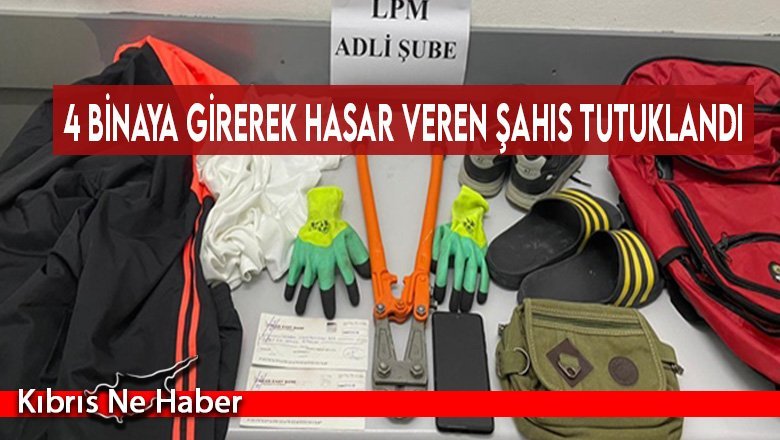 4 binaya girerek hasar veren şahıs tutuklandı
