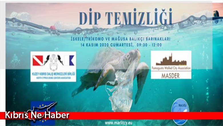 İskele ve Mağusa limanlarında dip temizliği etkinliği