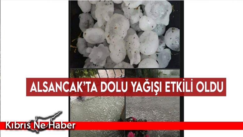 Alsancak’ta dolu yağışı etkili oldu