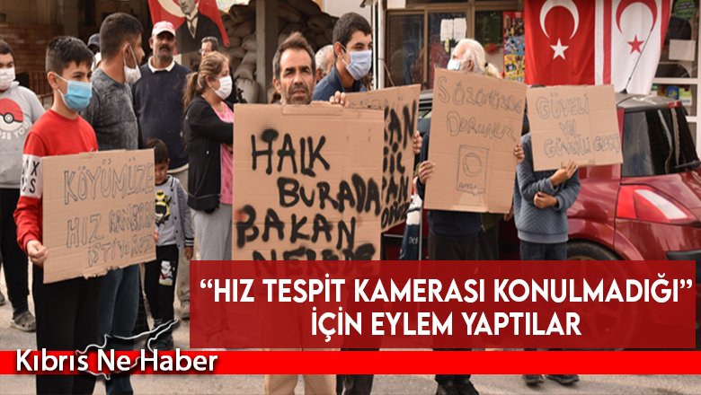 “Hız tespit kamerası konulmadığı” için eylem yaptılar