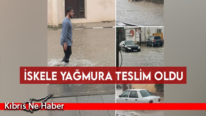 İskele yağmura teslim oldu