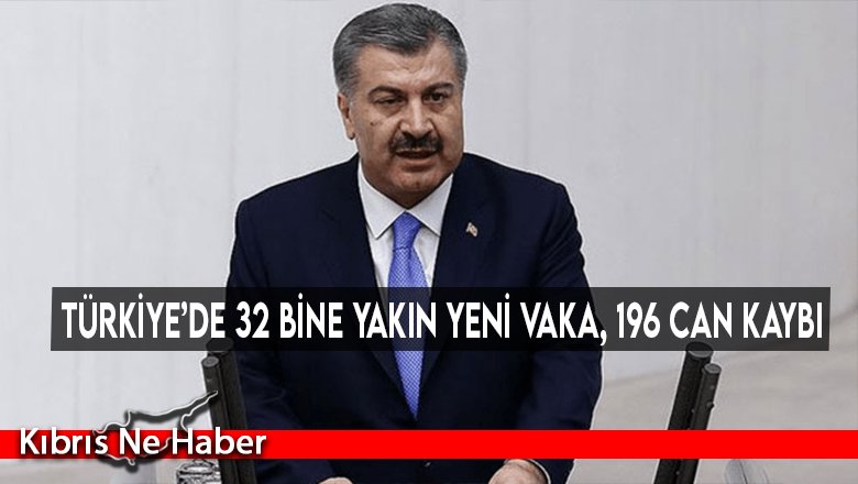 Türkiye’de 32 bine yakın yeni vaka, 196 can kaybı