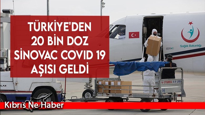 Türkiye'den 20 bin doz Sinovac Covid 19 aşısı geldi