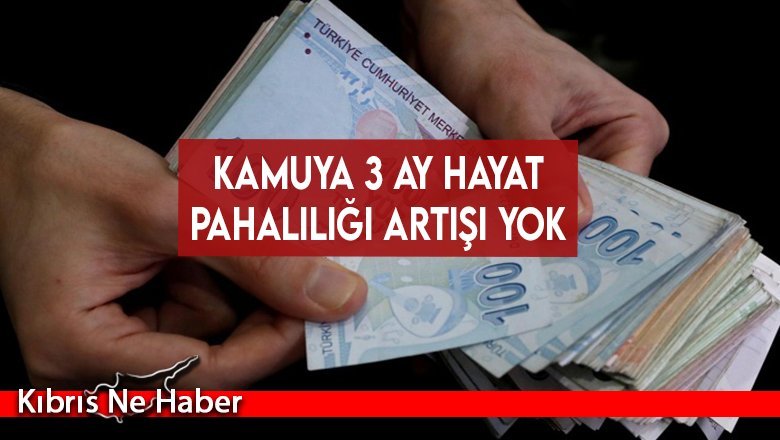 Kamuya 3 ay hayat pahalılığı artışı yok