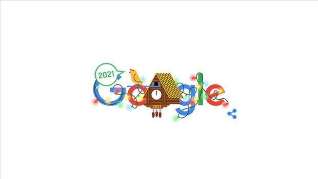 Google, yeni yılı 'doodle' ile kutladı