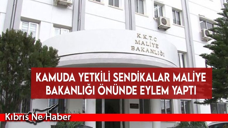 Kamuda yetkili sendikalar Maliye Bakanlığı önünde eylem yaptı