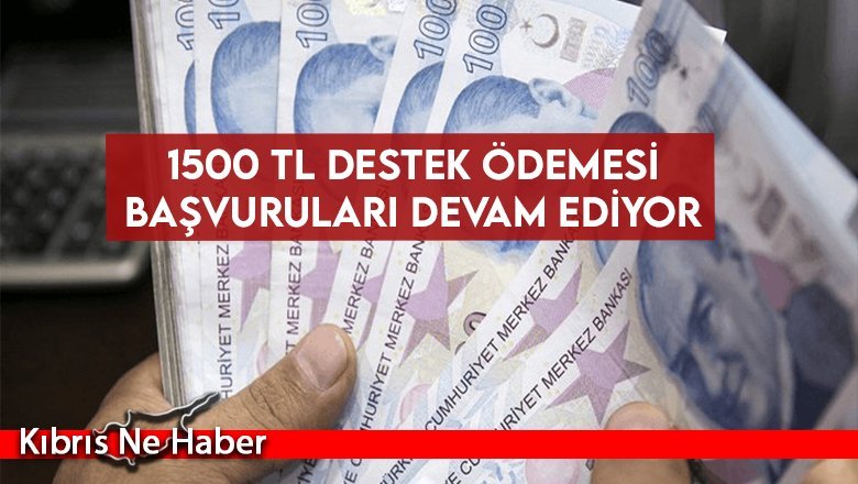 1500 TL destek ödemesi başvuruları devam ediyor