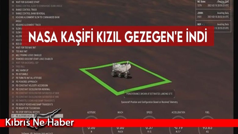 NASA kaşifi Kızıl Gezegen'e indi