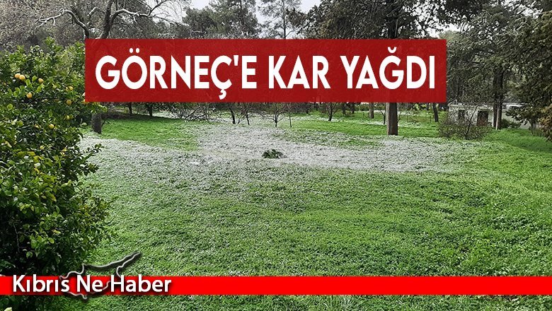 Görneç'e kar yağdı