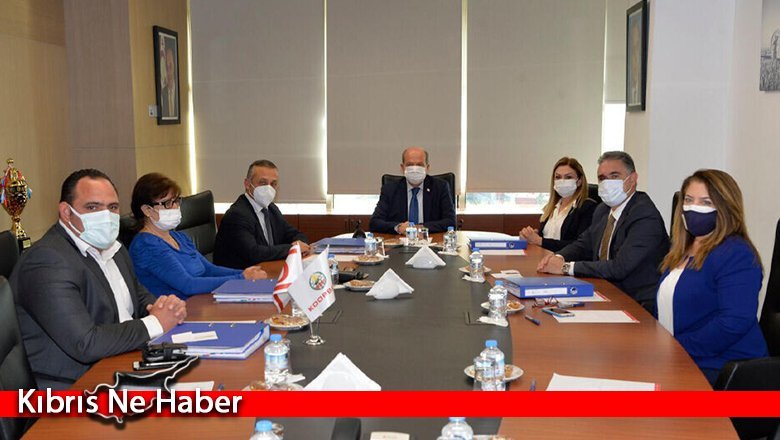Cumhurbaşkanı Ersin Tatar'dan Kooperatif Merkez Bankası'na ziyaret