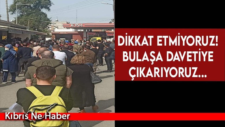 TC Lefkoşa Elçiliği önünde kuyruk sokağa taştı