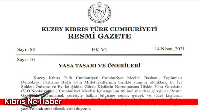 Ev İçi Şiddeti Önleme Yasa Önerisi halkın bilgisine sunuldu