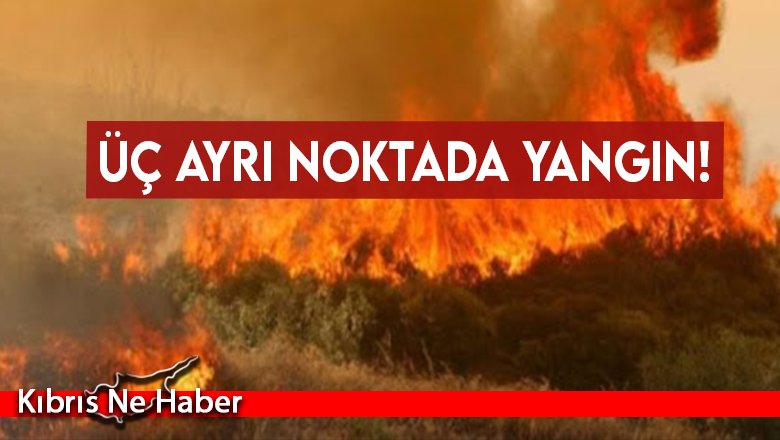 Dün üç ayrı noktada yangın çıktı