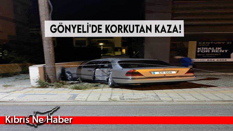 Gönyeli'de korkutan kaza!