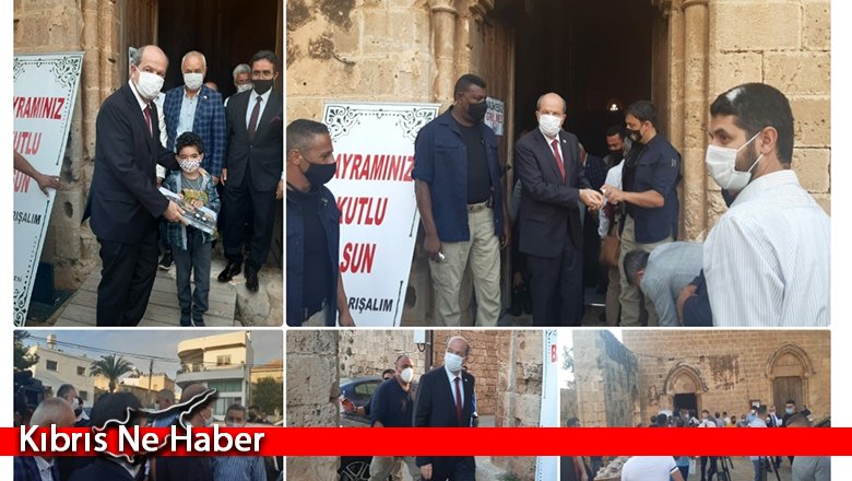 Cumhurbaşkanı Tatar,Bayram namazını Gazimağusa’da Sinan Camii’de kıldı