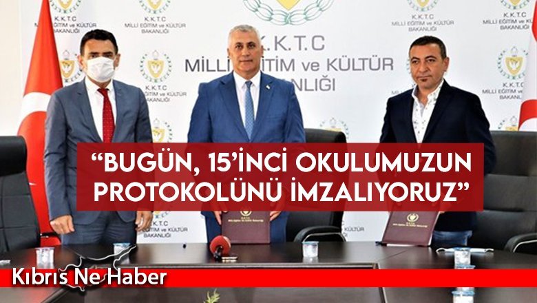 Amcaoğlu: “Bugün, 15’inci okulumuzun protokolünü imzalıyoruz”