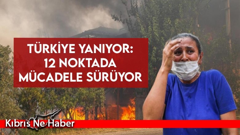 Türkiye yanıyor: 12 noktada mücadele sürüyor