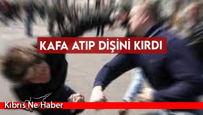 Kafa atıp dişini kırdı
