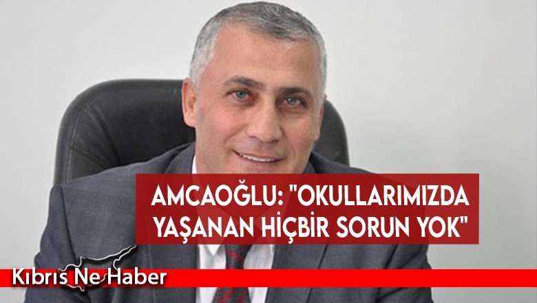 Amcaoğlu: "Okullarımızda yaşanan hiçbir sorun yok"