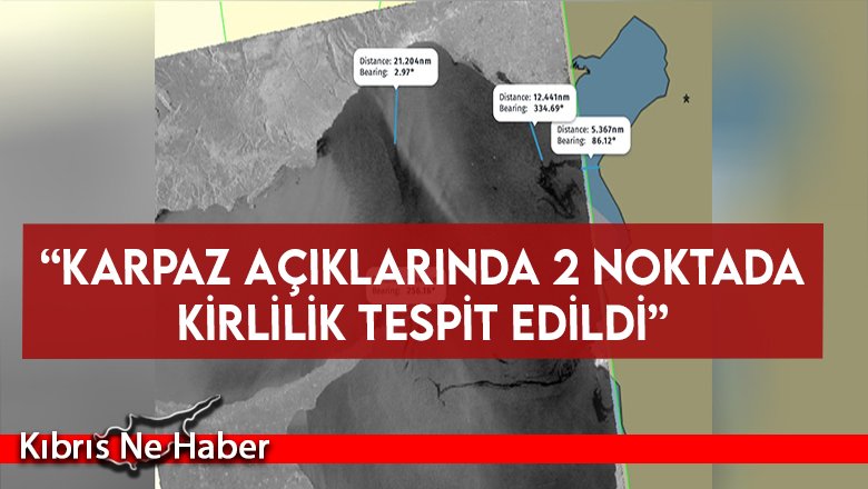 “Karpaz açıklarında 2 noktada kirlilik tespit edildi”