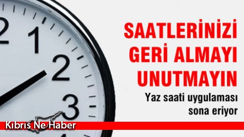 Saatler 04.00 De Bir Saat Geri Alınacak