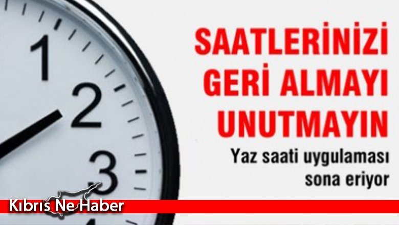 Yaz saati uygulaması sona eriyor