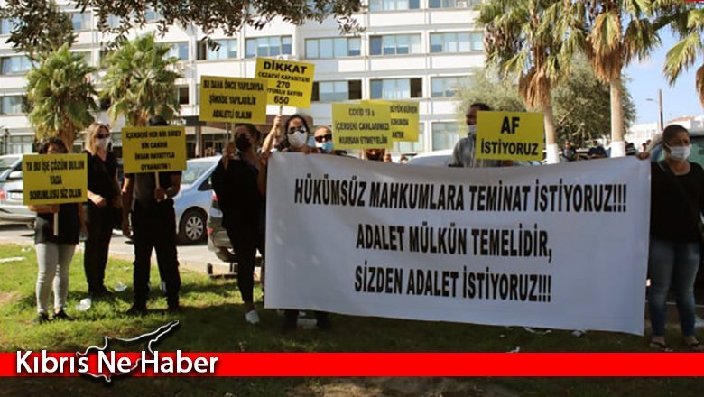 Mahkûm yakınları eylemde: İnsanca yaşam hakkı istiyoruz