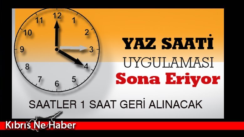 Yaz saati uygulaması sona eriyor