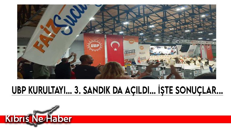 UBP Kurultayı... 3. Sandık da açıldı... İşte sonuçlar..