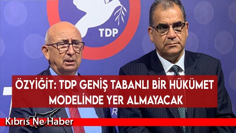 Özyiğit: TDP geniş tabanlı bir hükümet modelinde yer almayacak