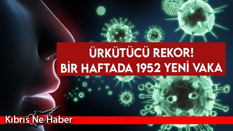 Ürkütücü rekor! Bir haftada 1952 yeni vaka