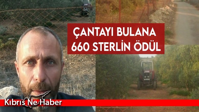 Çantayı bulana 660 Sterlin ödül
