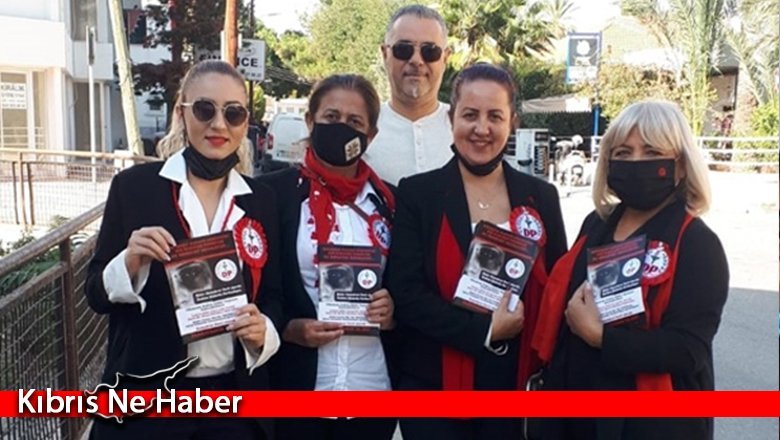 DP'li kadınlar 'kadına şiddete karşı' broşür dağıttı