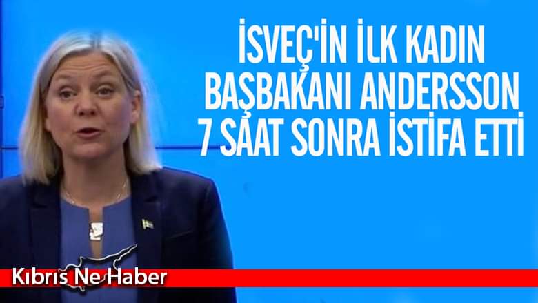Andersson, 7 saattin ardından istifa etti