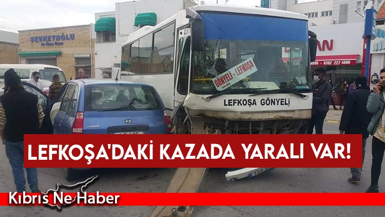 Otobüs ile araç çarpıştı!