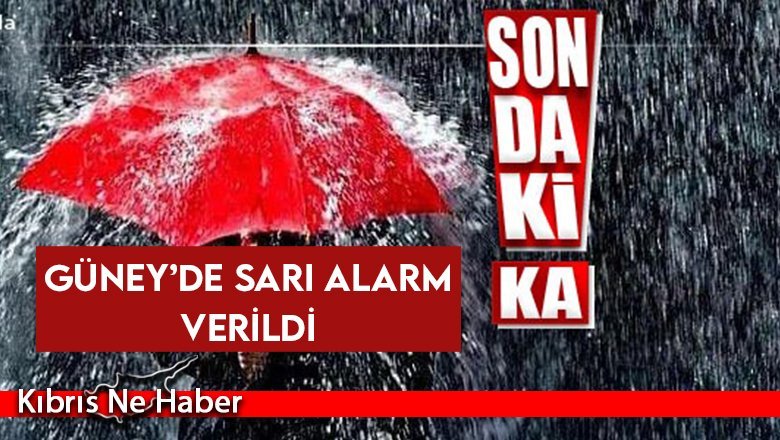 Güney Kıbrıs’ta sarı alarm yayınlandı