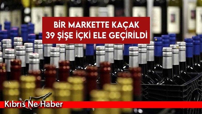 Alsancak’ta Bir Markette Kaçak 39 Şişe İçki Ele Geçirildi