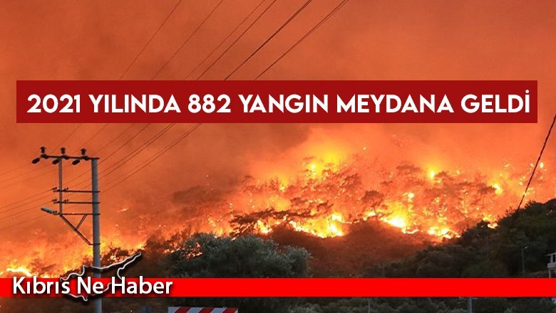 2021 Yılında 882 Yangın Meydana Geldi