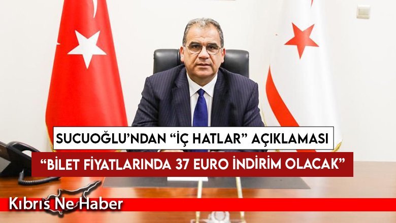 Sucuoğlu: KKTC’nin iç hatlar vergilendirme sistemine alınması en az 37 Euro indirim sağlayacak