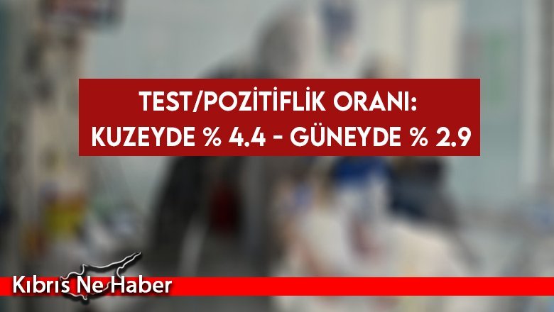 Test/Pozitiflik oranı: Kuzeyde % 4.4 - Güneyde % 2.9