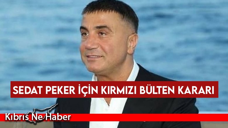 Sedat Peker için kırmızı bülten kararı