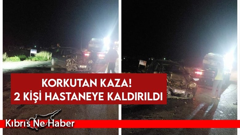 Korkutan kaza! 2 kişi yaralandı