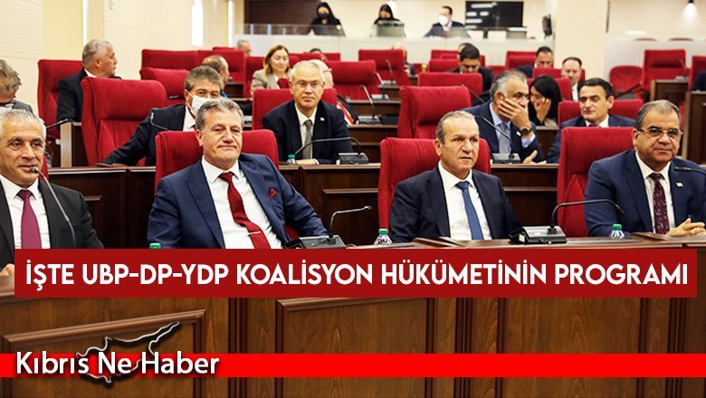 İşte UBP-DP-YDP koalisyon hükümetinin programı