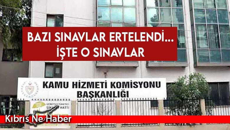 KHK, bazı sınavların ertelendiğini duyurdu